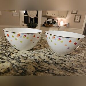 Two Kaye Spade Lenox Market Street Collection Bowls 6w x 3.5h